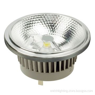 1 x 10W SCOB AR111 LED Lamp with G53 Base Silver Shell and 85 to 265V AC Input Voltage